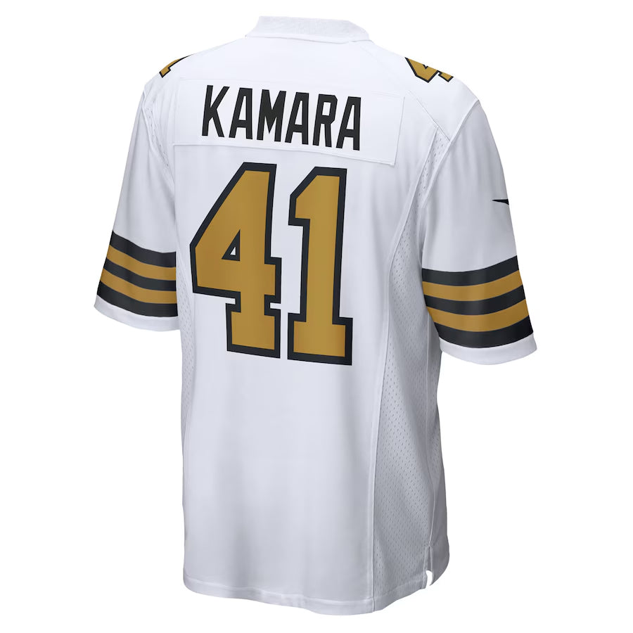 Punc NO.Saints #41 Alvin Kamara Player White Alternate Game Stitched Jerseys