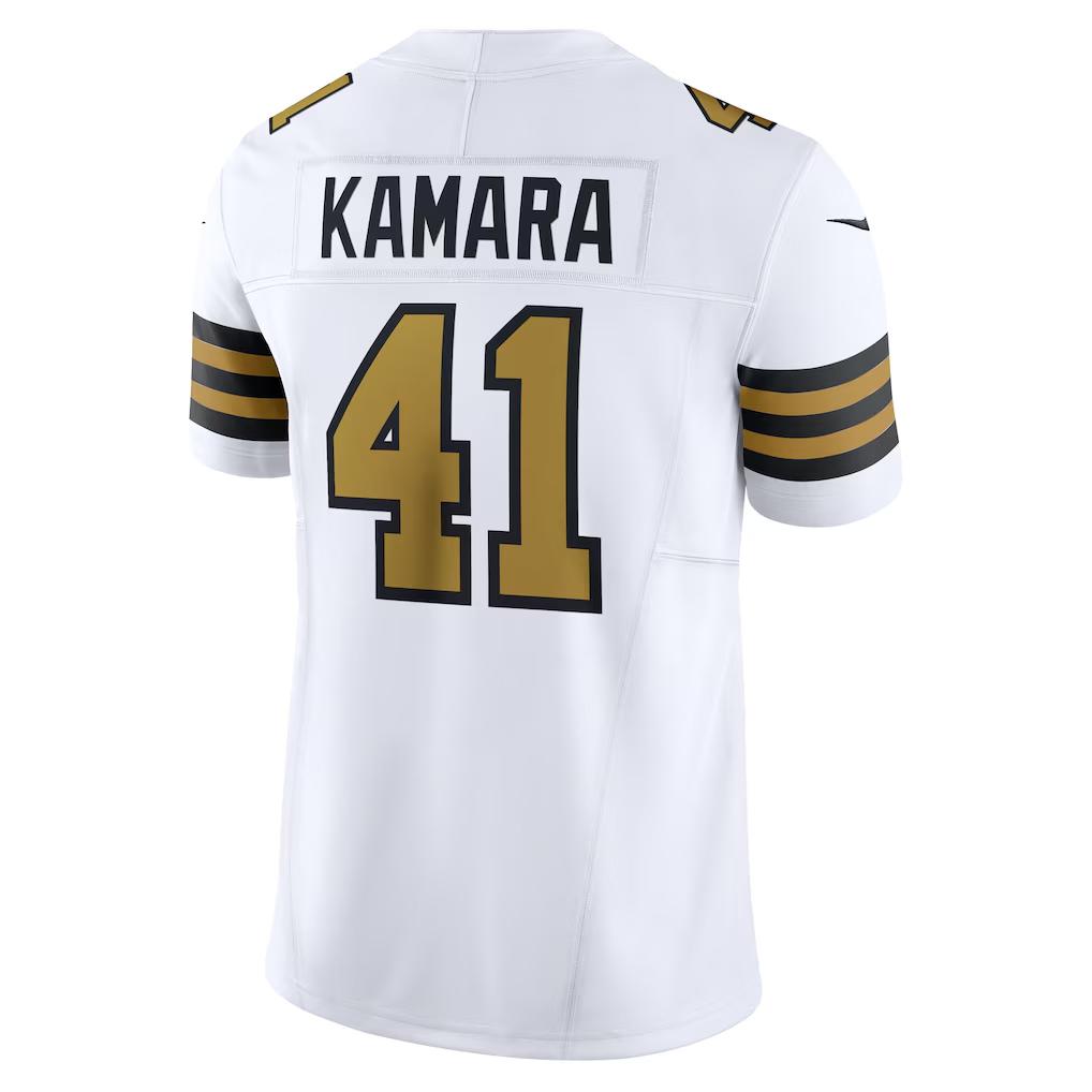 Punc NO.Saints #41 Alvin Kamara White Alternate Vapor F.U.S.E. Limited Stitched Jerseys