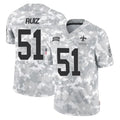 Punc NO.Saints #51 Cesar Ruiz Player Arctic Camo Salute To Service Limited Game Stitched Jerseys