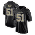 Punc NO.Saints #51 Cesar Ruiz Player Black Carbon Fashion Home Game Stitched Jerseys