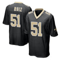 Punc NO.Saints #51 Cesar Ruiz Player Black Home Game Stitched Jerseys