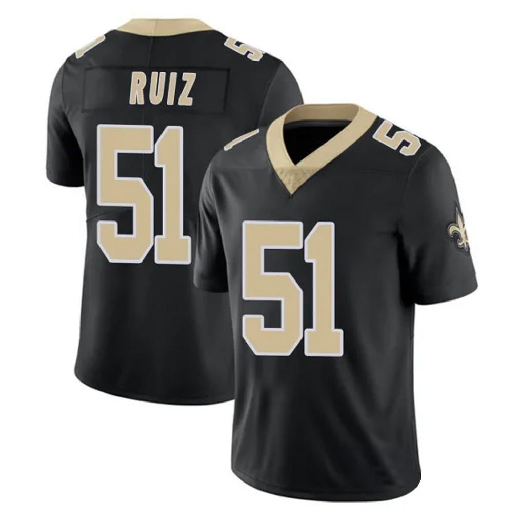 Punc NO.Saints #51 Cesar Ruiz Player Black Limited Vapor Untouchable Home Game Stitched Jerseys