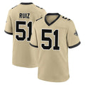 Punc NO.Saints #51 Cesar Ruiz Player Gold Home Game Stitched Jerseys