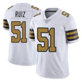 Punc NO.Saints #51 Cesar Ruiz Player White Limited Color Rush Home Game Stitched Jerseys