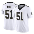 Punc NO.Saints #51 Cesar Ruiz Player White Limited Vapor F.U.S.E. Home Game Stitched Jerseys