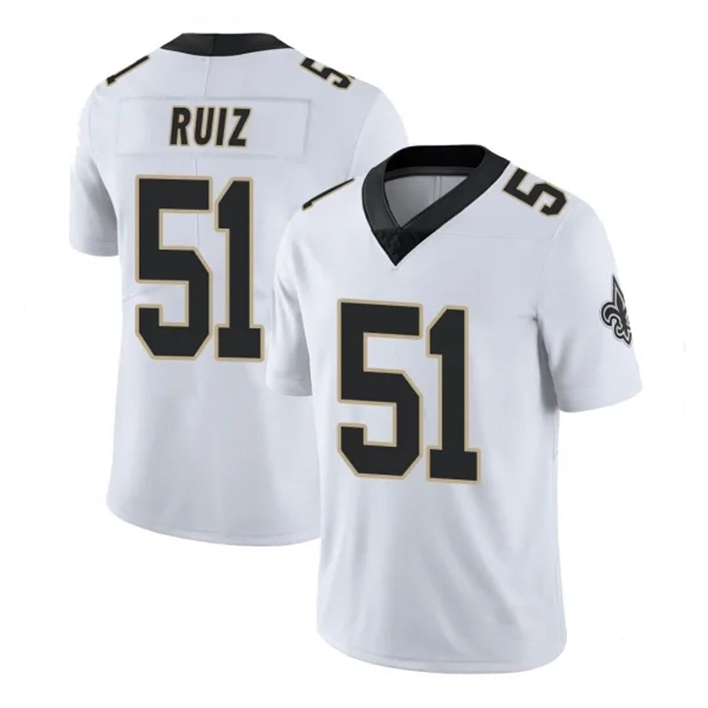 Punc NO.Saints #51 Cesar Ruiz Player White Limited Vapor Untouchable Home Game Stitched Jerseys