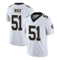 Punc NO.Saints #51 Cesar Ruiz Player White Limited Vapor Untouchable Home Game Stitched Jerseys