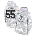 Punc NO.Saints #55 Kaden Elliss Player Arctic Camo Salute to Service Pullover Hoodies Limited Game Stitched Jerseys