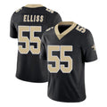 Punc NO.Saints #55 Kaden Elliss Player Black Limited Vapor Untouchable Home Game Stitched Jerseys
