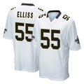 Punc NO.Saints #55 Kaden Elliss Player White Home Game Stitched Jerseys