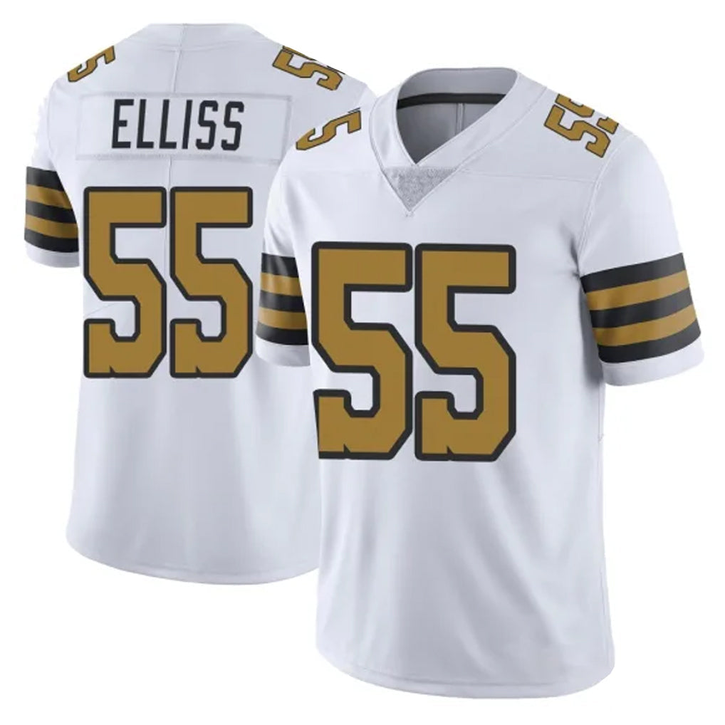 Punc NO.Saints #55 Kaden Elliss Player White Limited Color Rush Home Game Stitched Jerseys