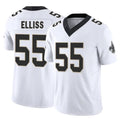Punc NO.Saints #55 Kaden Elliss Player White Limited Vapor F.U.S.E. Home Game Stitched Jerseys