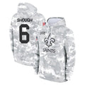 Punc NO.Saints #6 Tyler Shough Player Arctic Camo Salute to Service Pullover Hoodies Limited Game Stitched Jerseys