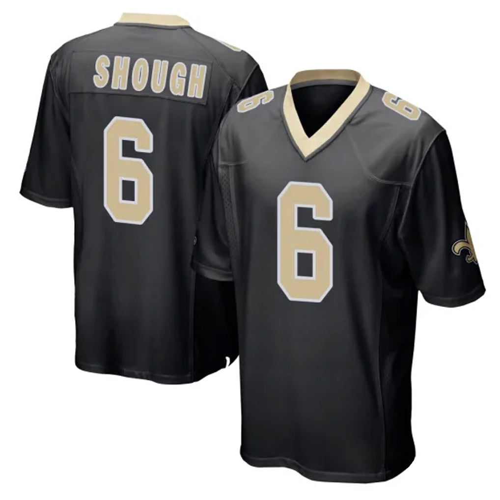 Punc NO.Saints #6 Tyler Shough Player Black Home Game Stitched Jerseys