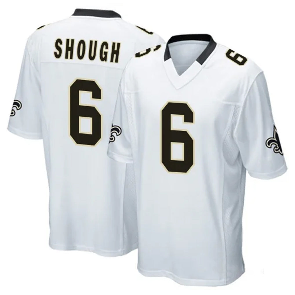 Punc NO.Saints #6 Tyler Shough Player White Home Game Stitched Jerseys