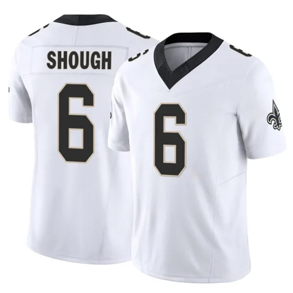 Punc NO.Saints #6 Tyler Shough Player White Limited Vapor F.U.S.E. Home Game Stitched Jerseys