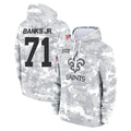 Punc NO.Saints #71 Kelvin Banks Jr. Player Arctic Camo Salute to Service Pullover Hoodies Limited Game Stitched Jerseys