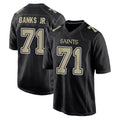 Punc NO.Saints #71 Kelvin Banks Jr. Player Black Carbon Fashion Home Game Stitched Jerseys