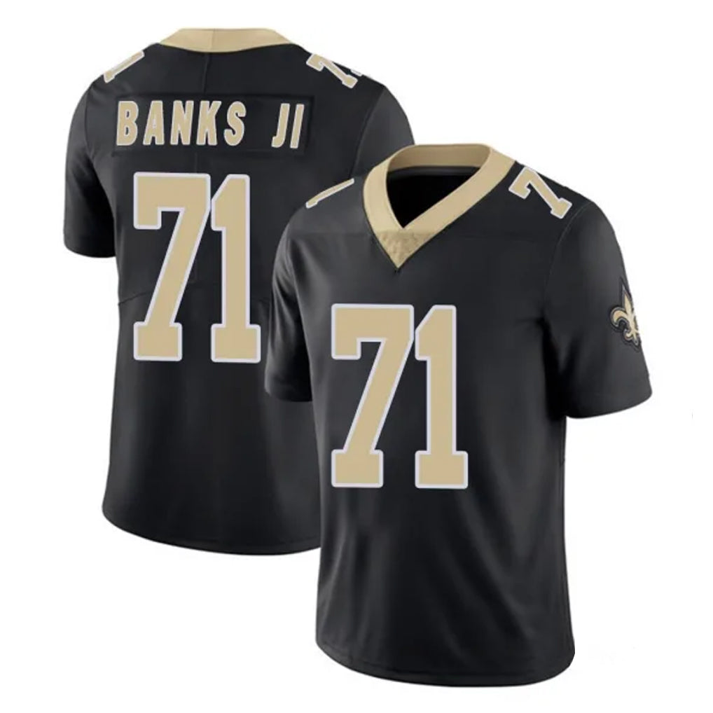 Punc NO.Saints #71 Kelvin Banks Jr. Player Black Limited Vapor Untouchable Home Game Stitched Jerseys