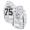 Punc NO.Saints #75 Taliese Fuaga Player Arctic Camo Salute to Service Pullover Hoodies Limited Game Stitched Jerseys