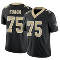Punc NO.Saints #75 Taliese Fuaga Player Black Limited Vapor F.U.S.E. Home Game Stitched Jerseys