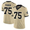 Punc NO.Saints #75 Taliese Fuaga Player Gold Limited Vapor F.U.S.E. Home Game Stitched Jerseys
