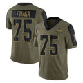 Punc NO.Saints #75 Taliese Fuaga Player Olive Salute To Service Limited Game Stitched Jerseys