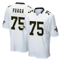 Punc NO.Saints #75 Taliese Fuaga Player White Home Game Stitched Jerseys