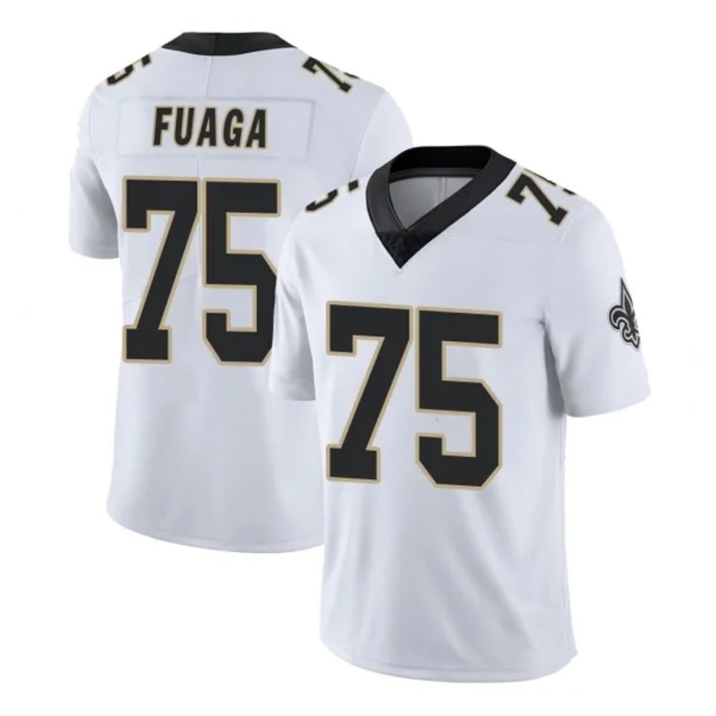 Punc NO.Saints #75 Taliese Fuaga Player White Limited Vapor Untouchable Home Game Stitched Jerseys