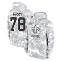 Punc NO.Saints #78 Erik McCoy Player Arctic Camo Salute to Service Pullover Hoodies Limited Game Stitched Jerseys
