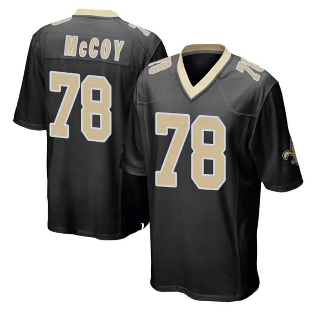 Punc NO.Saints #78 Erik McCoy Player Black Home Game Stitched Jerseys
