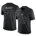 Punc NO.Saints #78 Erik McCoy Player Black Limited Reflective Home Game Stitched Jerseys