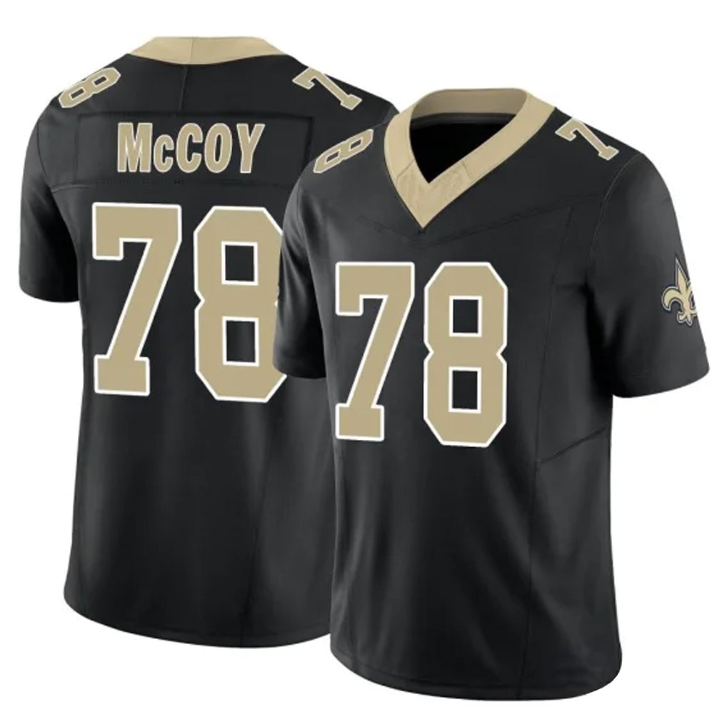 Punc NO.Saints #78 Erik McCoy Player Black Limited Vapor F.U.S.E. Home Game Stitched Jerseys