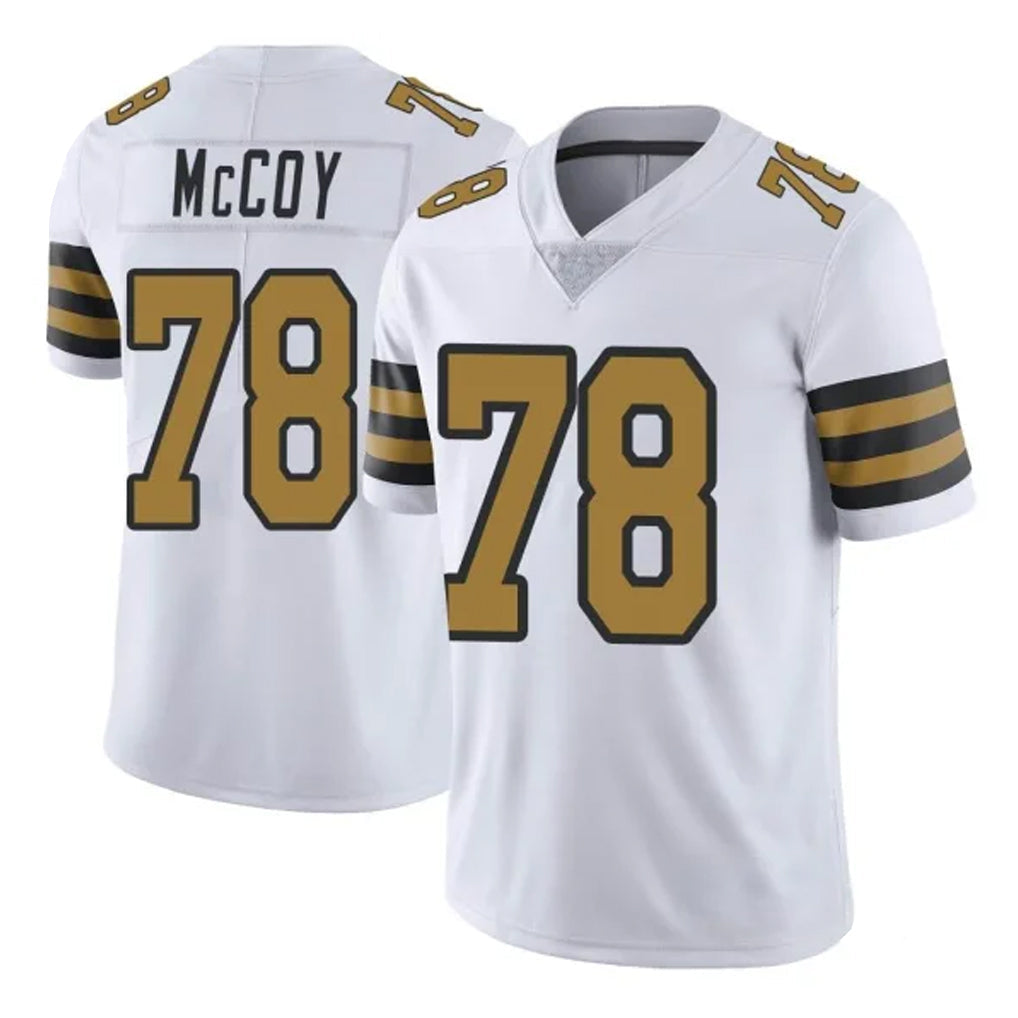 Punc NO.Saints #78 Erik McCoy Player White Limited Color Rush Home Game Stitched Jerseys