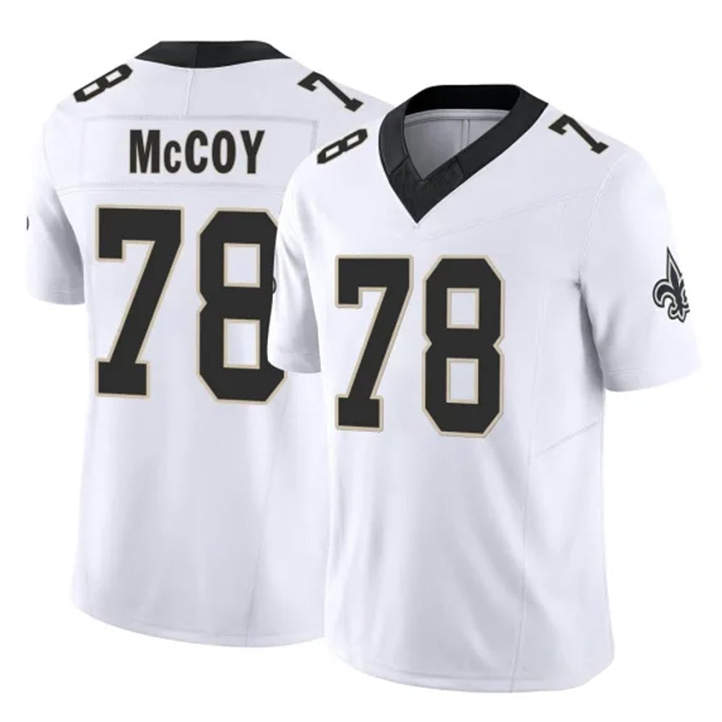 Punc NO.Saints #78 Erik McCoy Player White Limited Vapor F.U.S.E. Home Game Stitched Jerseys