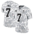 Punc NO.Saints #7 Taysom Hill Player Arctic Camo Salute to Service Limited Stitched Jerseys