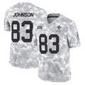 Punc NO.Saints #83 Juwan Johnson Player Arctic Camo Salute To Service Limited Game Stitched Jerseys