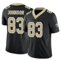 Punc NO.Saints #83 Juwan Johnson Player Black Limited Vapor F.U.S.E. Home Game Stitched Jerseys