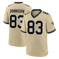 Punc NO.Saints #83 Juwan Johnson Player Gold Home Game Stitched Jerseys