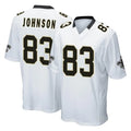 Punc NO.Saints #83 Juwan Johnson Player White Home Game Stitched Jerseys