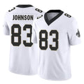 Punc NO.Saints #83 Juwan Johnson Player White Limited Vapor F.U.S.E. Home Game Stitched Jerseys