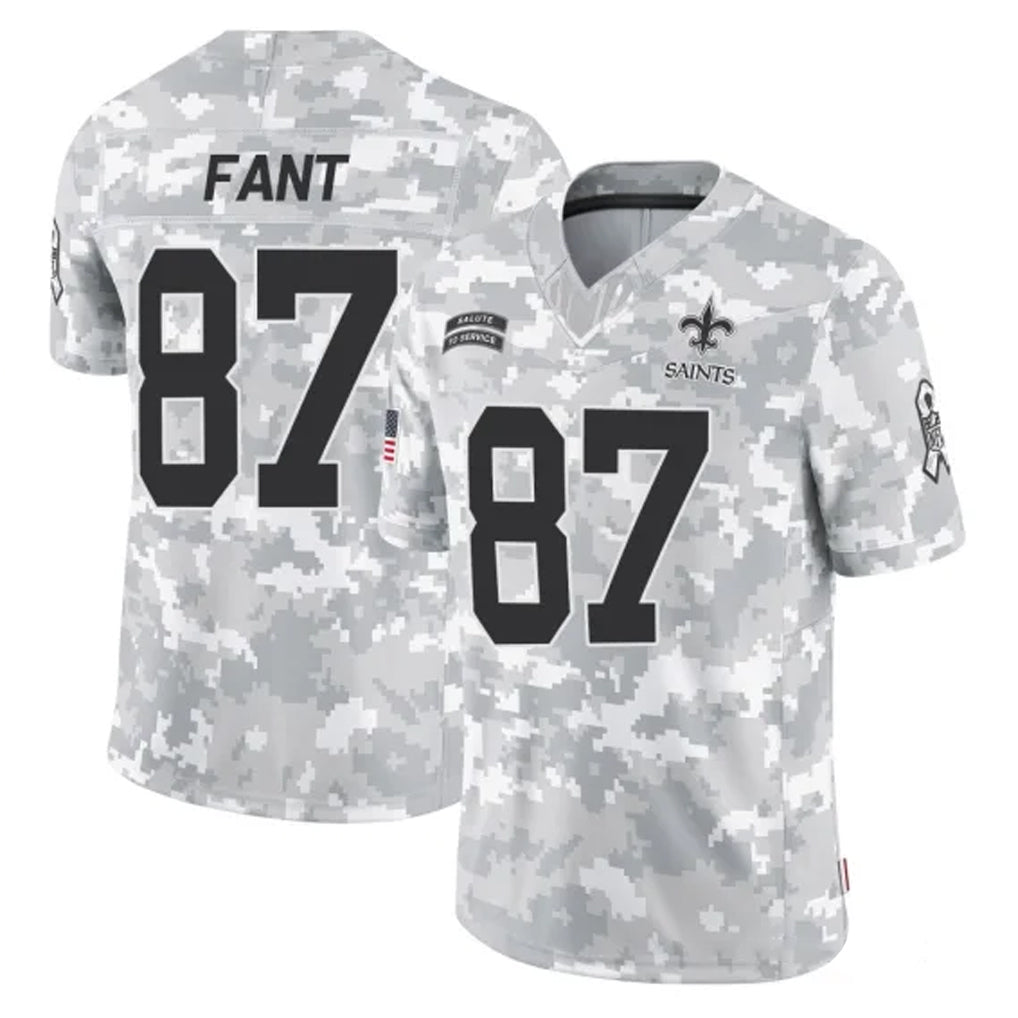 Punc NO.Saints #87 Noah Fant Player Arctic Camo Salute To Service Limited Game Stitched Jerseys