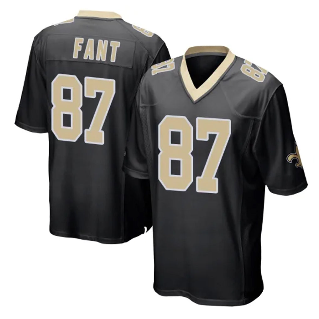 Punc NO.Saints #87 Noah Fant Player Black Home Game Stitched Jerseys