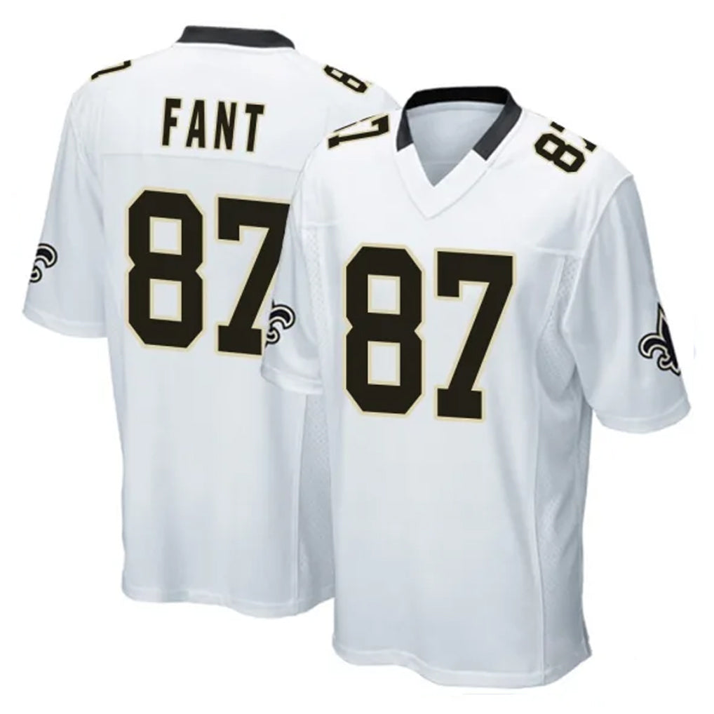 Punc NO.Saints #87 Noah Fant Player White Home Game Stitched Jerseys