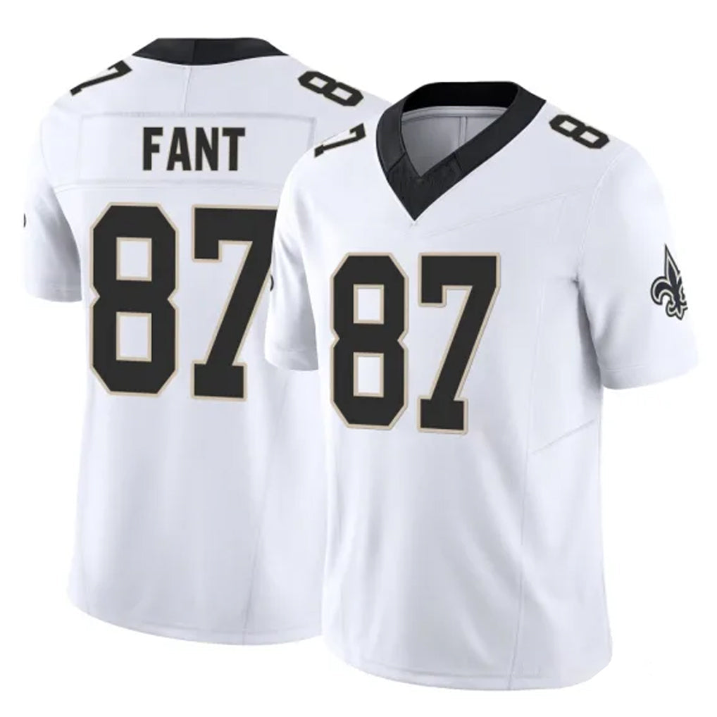 Punc NO.Saints #87 Noah Fant Player White Limited Vapor F.U.S.E. Home Game Stitched Jerseys