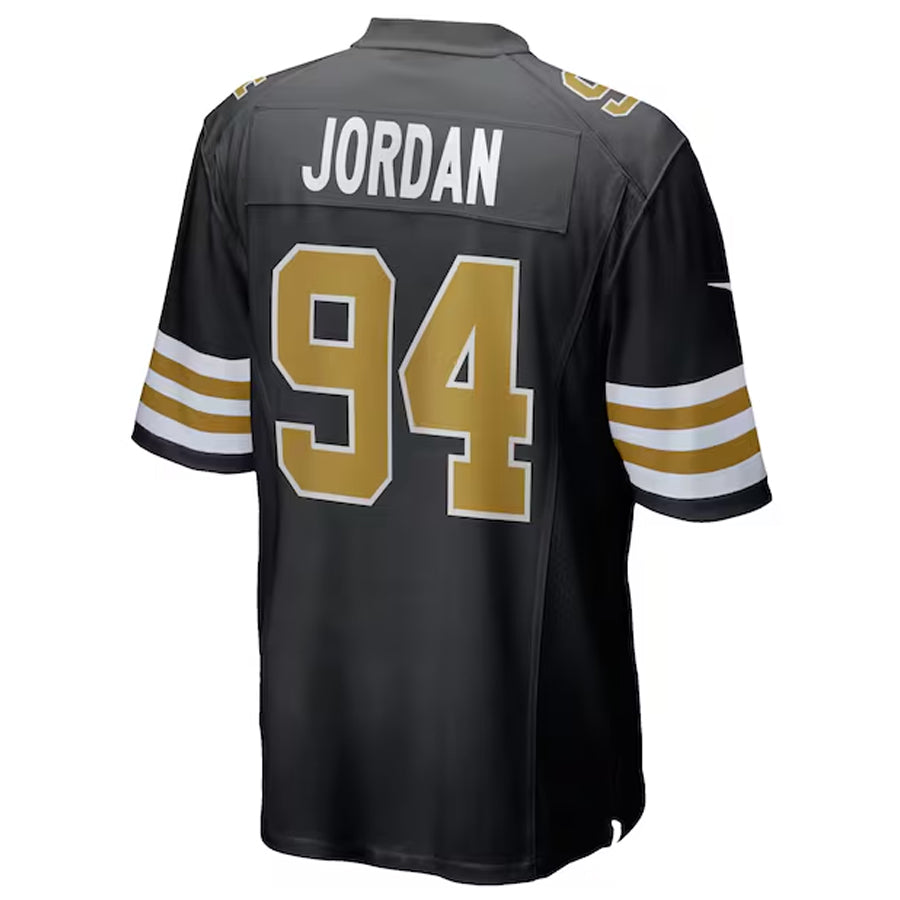 Punc NO.Saints #94 Cameron Jordan Player Black Alternate Game Stitched Jerseys