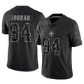 Punc NO.Saints #94 Cameron Jordan Player Black RFLCTV Limited Stitched Jerseys