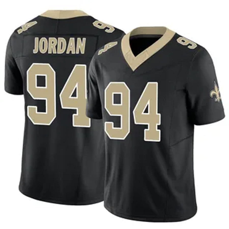 Punc NO.Saints #94 Cameron Jordan Player Black Vapor F.U.S.E. Limited Stitched Jerseys