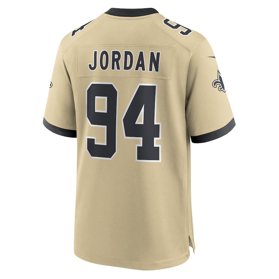 Punc NO.Saints #94 Cameron Jordan Player Gold Alternate Game Stitched Jerseys