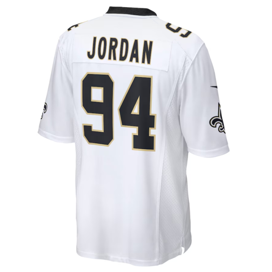 Punc NO.Saints #94 Cameron Jordan White Game Stitched American Stitched Jerseys